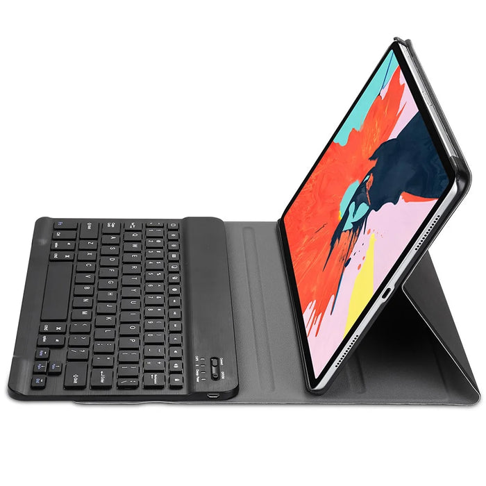 Detachable Wireless Bluetooth-compatible Keyboard Leather Case for iPad Pro 11-inch (2018) - Black - 5