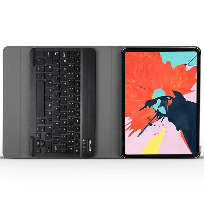 Detachable Wireless Bluetooth-compatible Keyboard Leather Case for iPad Pro 11-inch (2018) - Black - 7