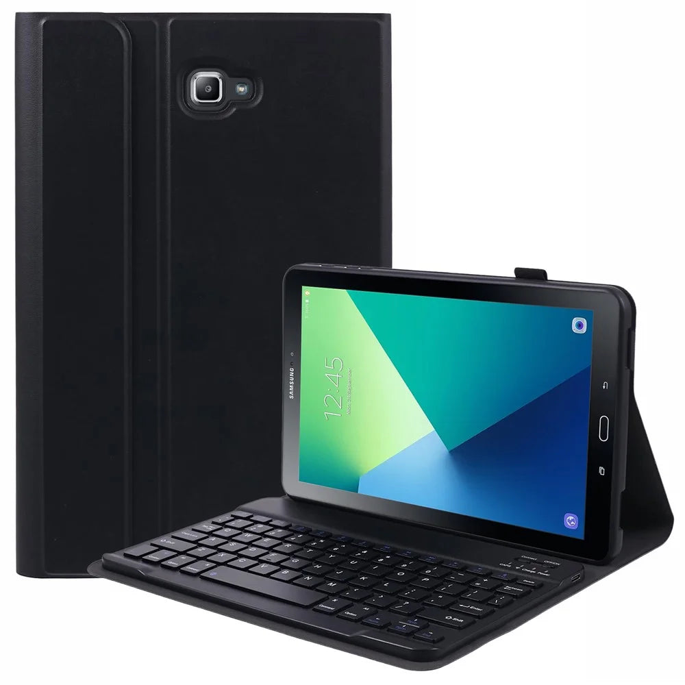 Detachable Bluetooth-compatible Keyboard Litchi Texture Leather Stand Case for Samsung Galaxy Tab A 10.1 (2016) / T580 / T585 - Black - 1