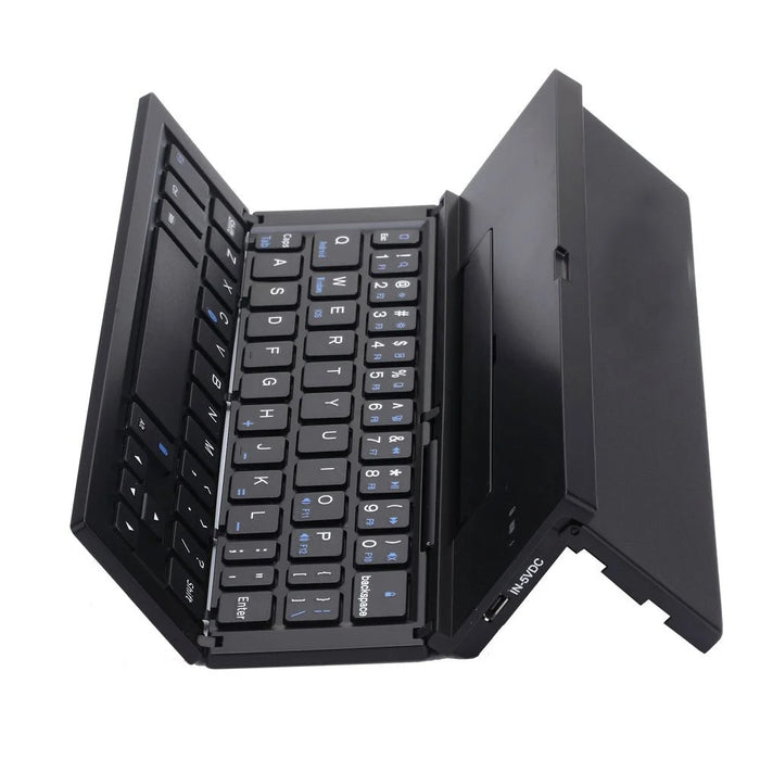 Portable Foldable Wireless Bluetooth-compatible 3.0 Keypad with Stand for Windows / iOS / Android Tablet and Smartphone - 3