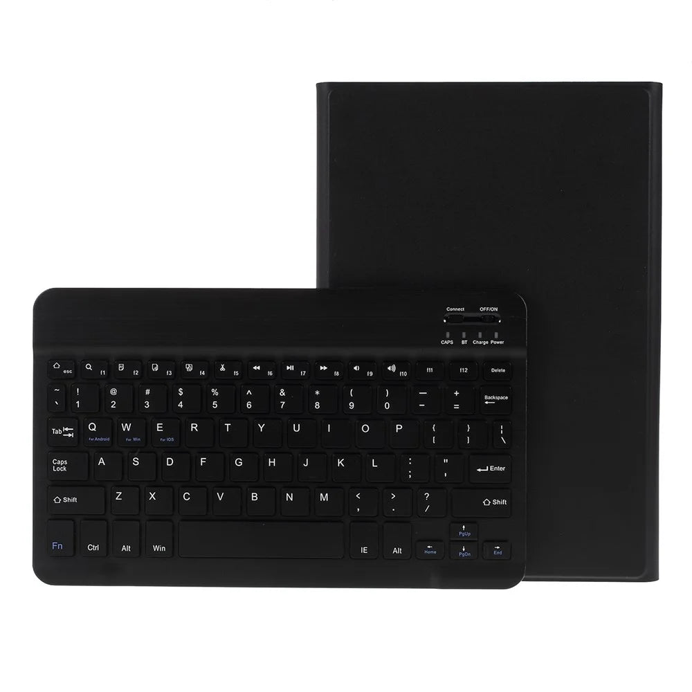 Detachable Smart Bluetooth-compatible Keyboard Leather Stand Case for Samsung Galaxy Tab S5e SM-T720 / SM-T725 - Black - 1