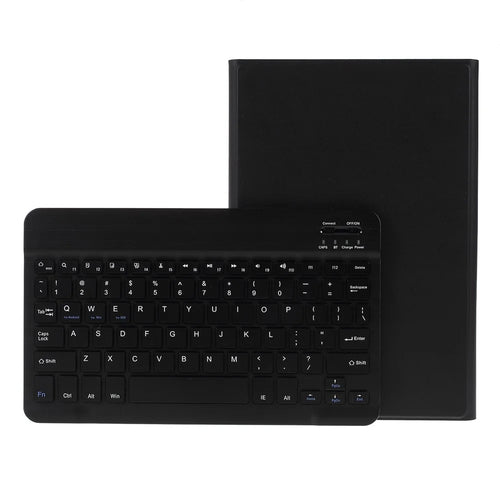 Detachable Smart Bluetooth-compatible Keyboard Leather Stand Case for Samsung Galaxy Tab S5e SM-T720 / SM-T725 - Black - 1
