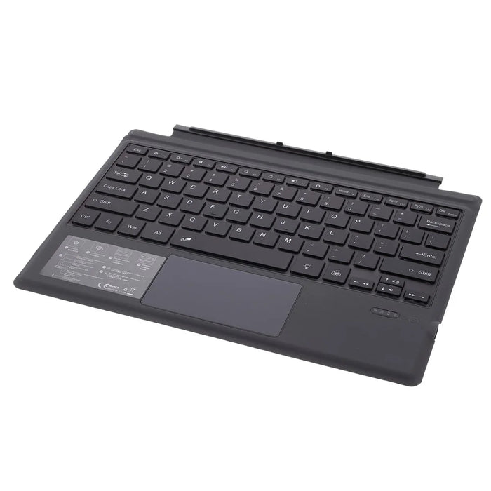 Ultra-Slim PU Leather Magnetic Wireless Bluetooth-compatible Keyboard with Trackpad for Microsoft Surface Pro 6 / 5 / 4 / 3 - Dark Grey - 3