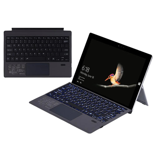 SF-1089D Microfiber Leather Magnetic Wireless Bluetooth-compatible Keyboard for Microsoft Surface Pro 6/5/4/3 - 1