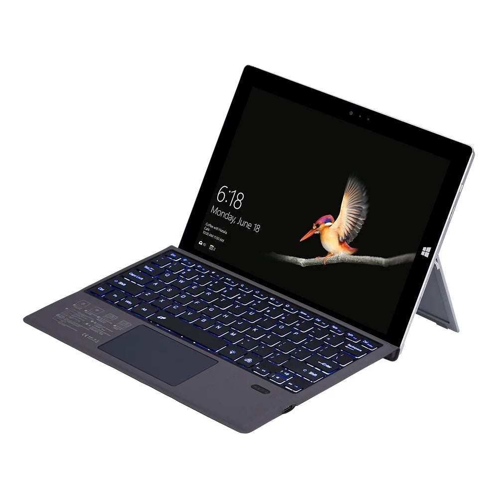 SF-1089D Microfiber Leather Magnetic Wireless Bluetooth-compatible Keyboard for Microsoft Surface Pro 6/5/4/3 - 4