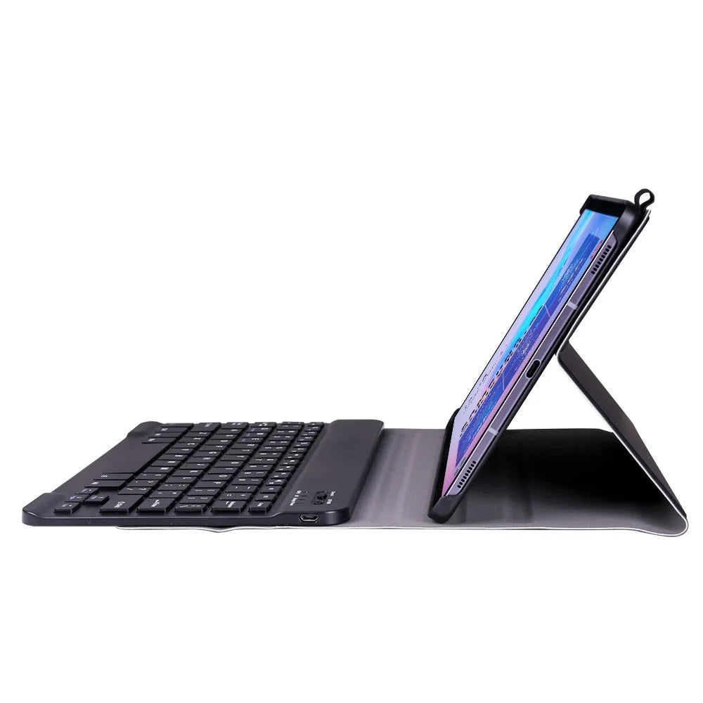 Detachable Bluetooth-compatible Keyboard + PU Leather Tablet Shell for Samsung Galaxy Tab S6 T860 / T865 - Black - 4