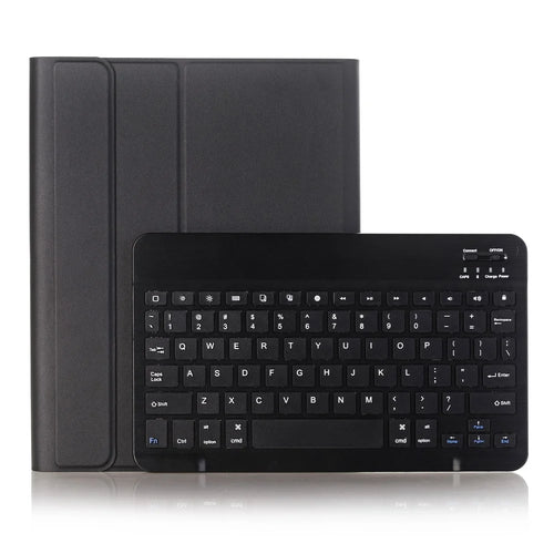 2 in 1 Bluetooth-compatible Keyboard Leather Case for iPad 10.2 (2021) / (2020) / (2019) / Air 10.5 inch (2019) / Pro 10.5-inch (2017) (A102B) - Black - 1