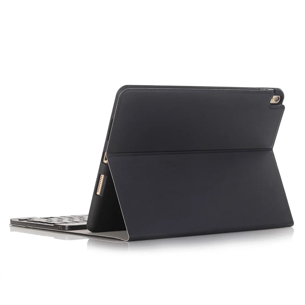 2 in 1 Bluetooth-compatible Keyboard Leather Case for iPad 10.2 (2021) / (2020) / (2019) / Air 10.5 inch (2019) / Pro 10.5-inch (2017) (A102B) - Black - 7