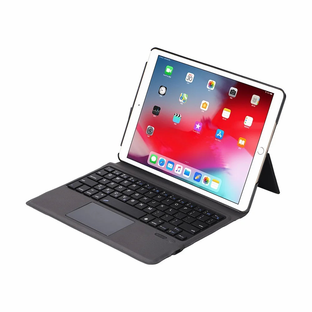 T1095 Ultra-thin Bluetooth-compatible Keyboard with Touchpad + Leather Case for iPad 10.2 (2021)/(2020)/(2019) - Black - 4