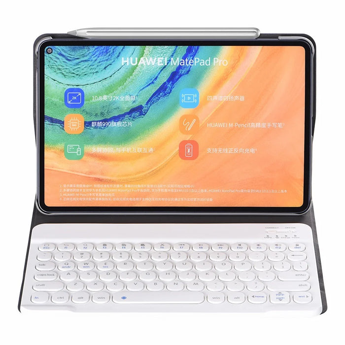 FT-3031 Bluetooth-compatible Keyboard Case for Huawei MatePad Pro - White - 2