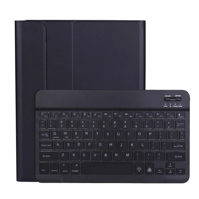For iPad Air 11 (2026) / (2025) / (2024) / Air (2020) / (2022) / Pro 11 (2018) / (2020) / (2021) / (2022) A11BS Bluetooth-Compatible Keyboard Cover - Black - 1