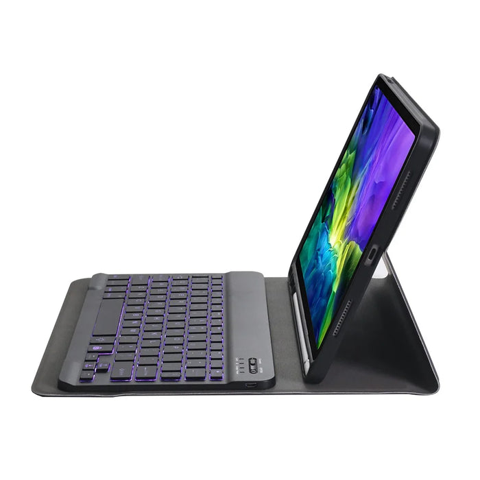 For iPad Air 11 (2026) / (2025) / (2024) / Air (2020) / (2022) / Pro 11 (2018) / (2020) / (2021) / (2022) A11BS Bluetooth-Compatible Keyboard Cover - Black - 4