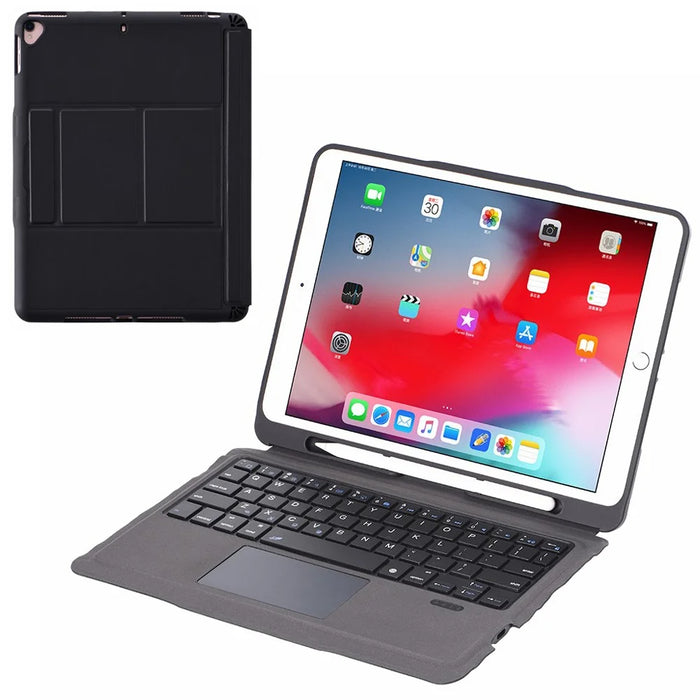 T-206 Detachable Bluetooth-compatible Keyboard + TPU Tablet Case for iPad 10.2 (2021)/(2020)/(2019)/iPad Air 10.5 inch (2019)/iPad Pro 10.5-inch (2017) - Black - 1
