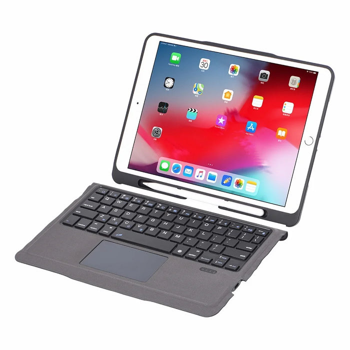 T-206 Detachable Bluetooth-compatible Keyboard + TPU Tablet Case for iPad 10.2 (2021)/(2020)/(2019)/iPad Air 10.5 inch (2019)/iPad Pro 10.5-inch (2017) - Black - 6