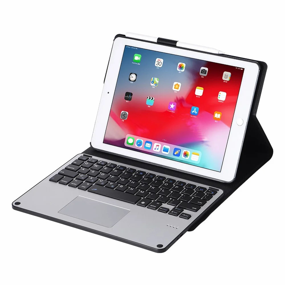 3058B Detachable Bluetooth-compatible Keyboard + TPU Tablet Cover for iPad 9.7-inch (2018) (2017)/iPad Air 2/iPad Pro 9.7 inch (2016) - Black - 3