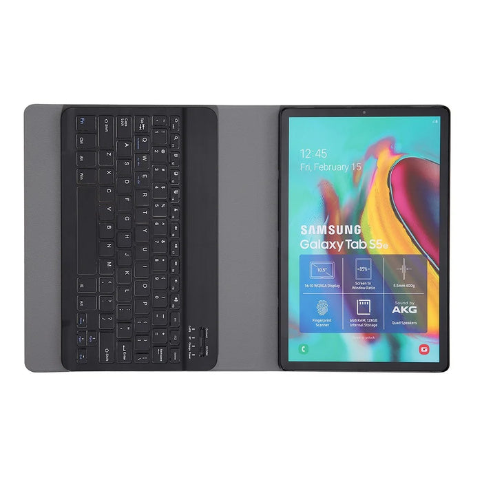 2-in-1 Bluetooth-compatible Keyboard with Stand Leather Protective Shell for Samsung Galaxy Tab S6 Lite (2020) P610 P615 / (2022) / (2024) - Black - 4
