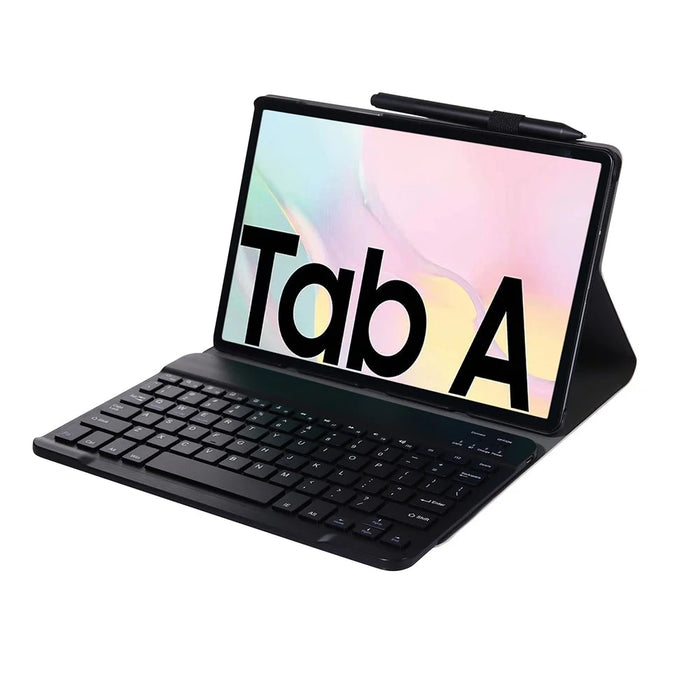 Detachable Bluetooth-compatible Keyboard Leather Stand Case without Backlit for Samsung Galaxy Tab A7 10.4 (2020) / (2022) T500 T505 - Black - 7