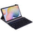 Bluetooth-compatible Keyboard Leather Stand Shell for Samsung Galaxy Tab S7 T870 T875 / S8- Black - 6