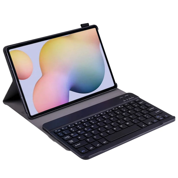 Bluetooth-compatible Keyboard Leather Stand Shell for Samsung Galaxy Tab S7 T870 T875 / S8- Black - 6