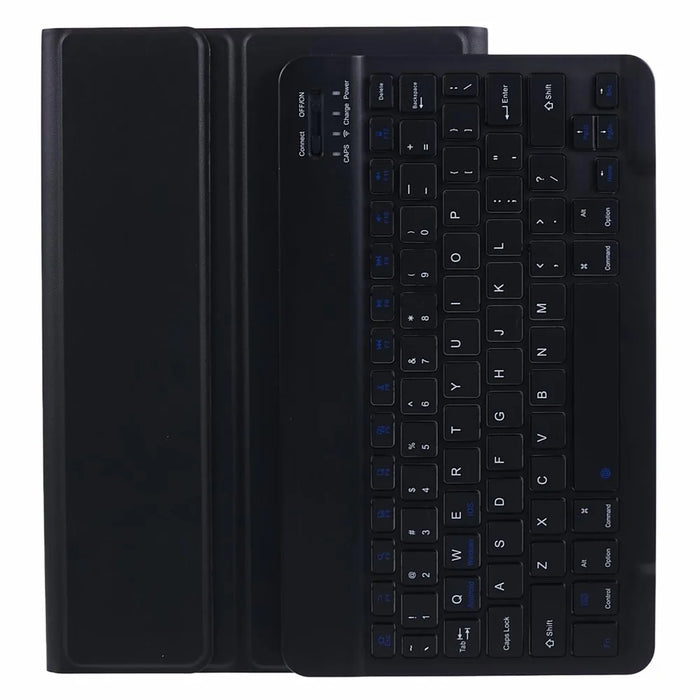 Bluetooth-compatible Backlight Keyboard Leather Stand Shell for Samsung Galaxy Tab S7 T870 T875 / S8 - Black - 1