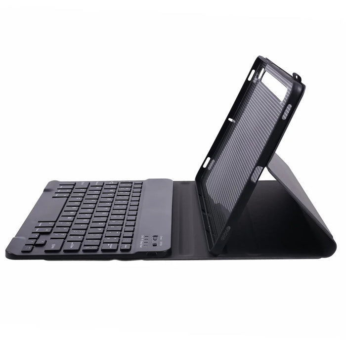 Bluetooth-compatible Backlight Keyboard Leather Stand Shell for Samsung Galaxy Tab S7 T870 T875 / S8 - Black - 7