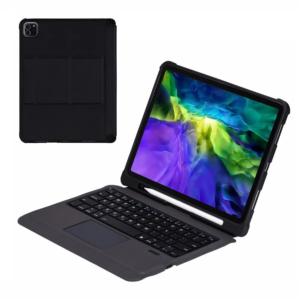 Bluetooth-compatible Keyboard Leather Stand Case for iPad Pro 11-inch (2020) (2018) - 1