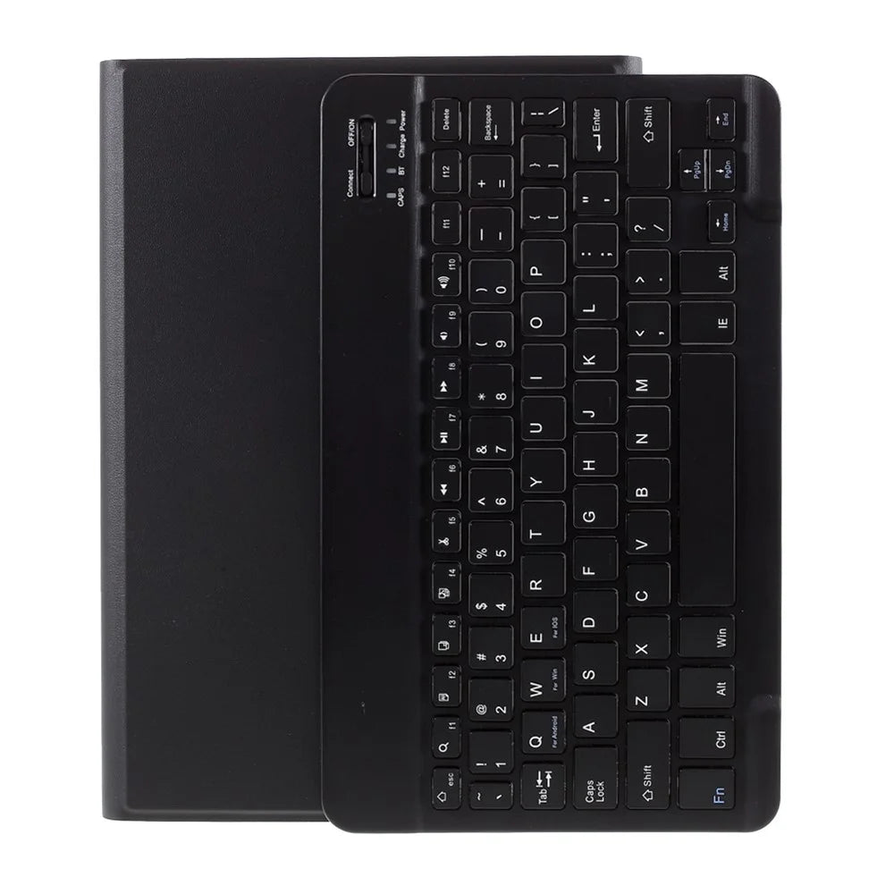 Wireless Bluetooth-compatible Keyboard Leather Stand Shell for Huawei Mediapad M5 Lite 10.1" / C5 10.1" - Black - 1