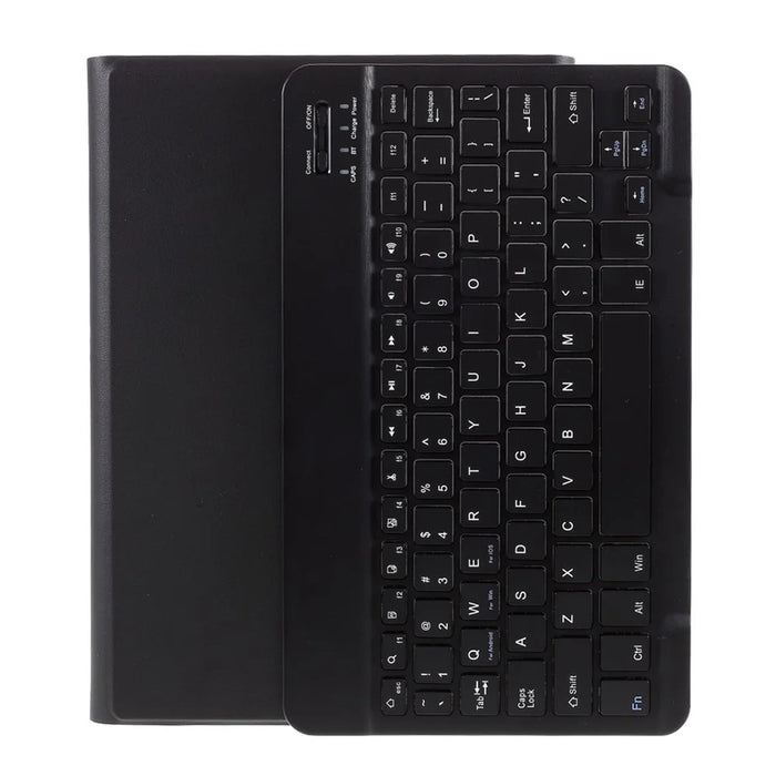 Wireless Bluetooth-compatible Keyboard Leather Stand Cover for Honor Pad 6 / Huawei Mediapad T3 10.1 / C3 10.1 / Enjoy Tablet 2 - Black - 1