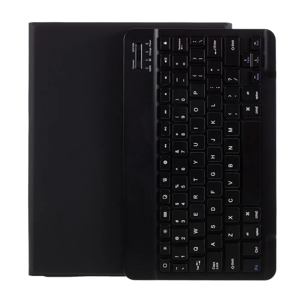 For iPad Air (2022) / (2020) Bluetooth-compatible Wireless Keyboard Leather Case with Pen Slot - Black - 1