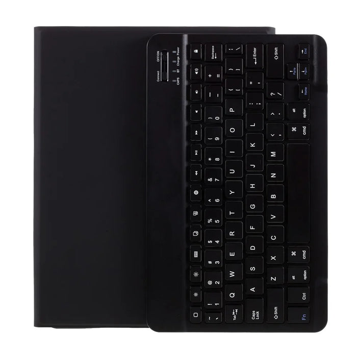 For iPad Air (2022) / (2020) Bluetooth-compatible Wireless Keyboard Leather Case with Pen Slot - Black - 1