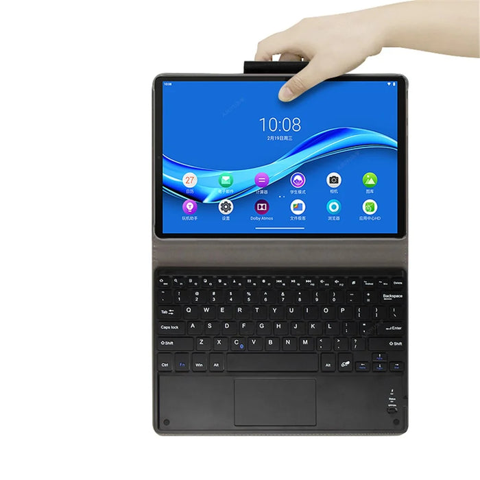 For Lenovo Tab M10 Plus Wireless Touch Bluetooth-compatible Keyboard Leather Case - 4