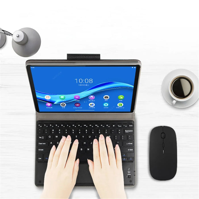 For Lenovo Tab M10 Plus Wireless Touch Bluetooth-compatible Keyboard Leather Case - 5