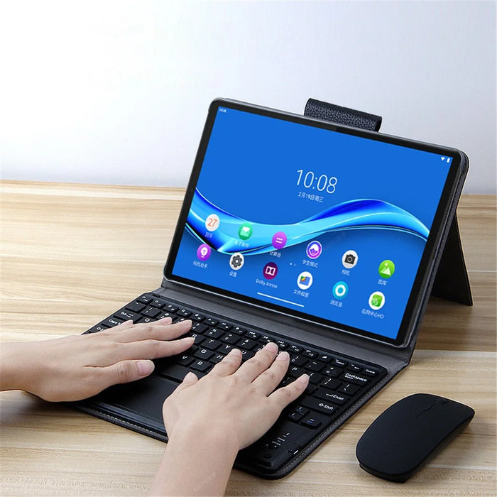 For Lenovo Tab M10 Plus Wireless Touch Bluetooth-compatible Keyboard Leather Case - 6