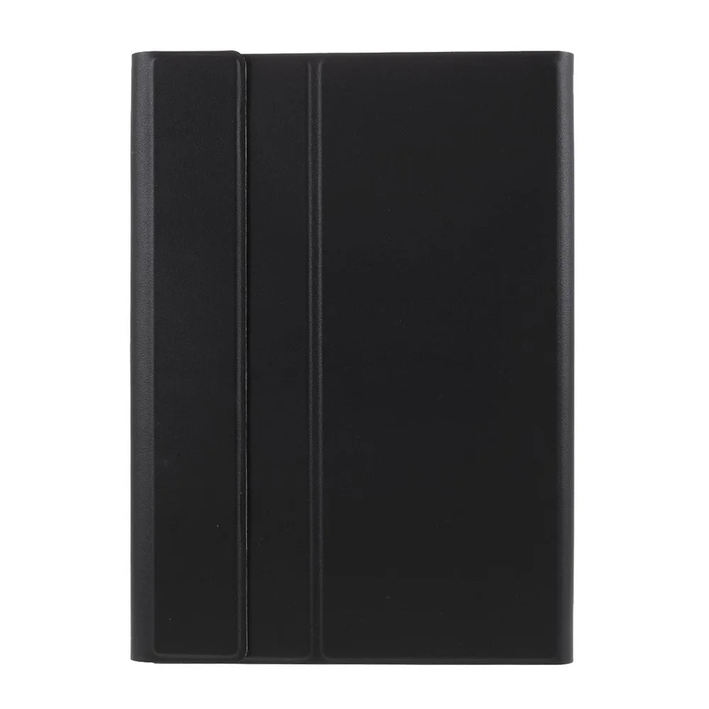 Bluetooth-compatible Keyboard Leather Stand Shell for Lenovo M10 FHD REL TB-X605FC / LC - Black - 4