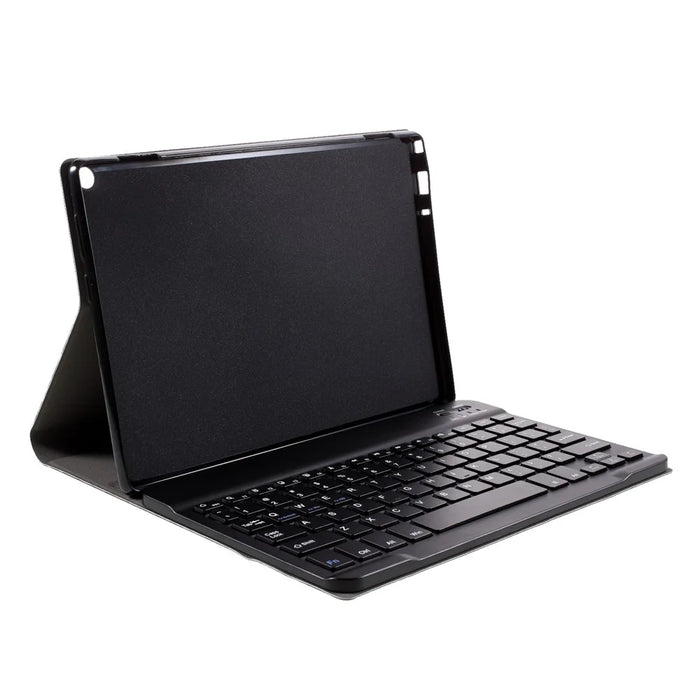 Bluetooth-compatible Keyboard Leather Stand Shell for Lenovo M10 FHD REL TB-X605FC / LC - Black - 7