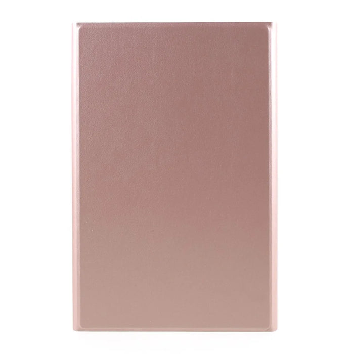 Bluetooth-compatible Backlight Keyboard Leather Stand Case for Lenovo Tab M10 Plus - Rose Gold - 2