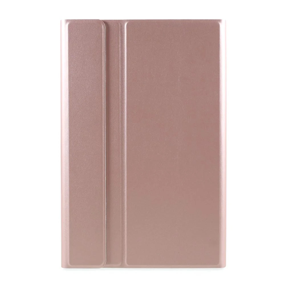 Bluetooth-compatible Backlight Keyboard Leather Stand Case for Lenovo Tab M10 Plus - Rose Gold - 4
