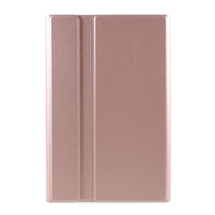 Bluetooth-compatible Backlight Keyboard Leather Stand Case for Lenovo Tab M10 Plus - Rose Gold - 4