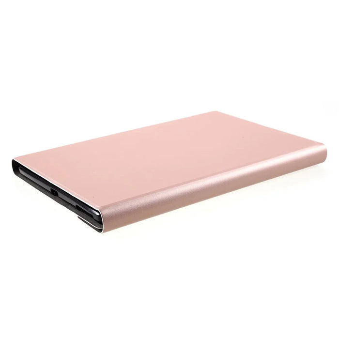Bluetooth-compatible Backlight Keyboard Leather Stand Case for Lenovo Tab M10 Plus - Rose Gold - 5