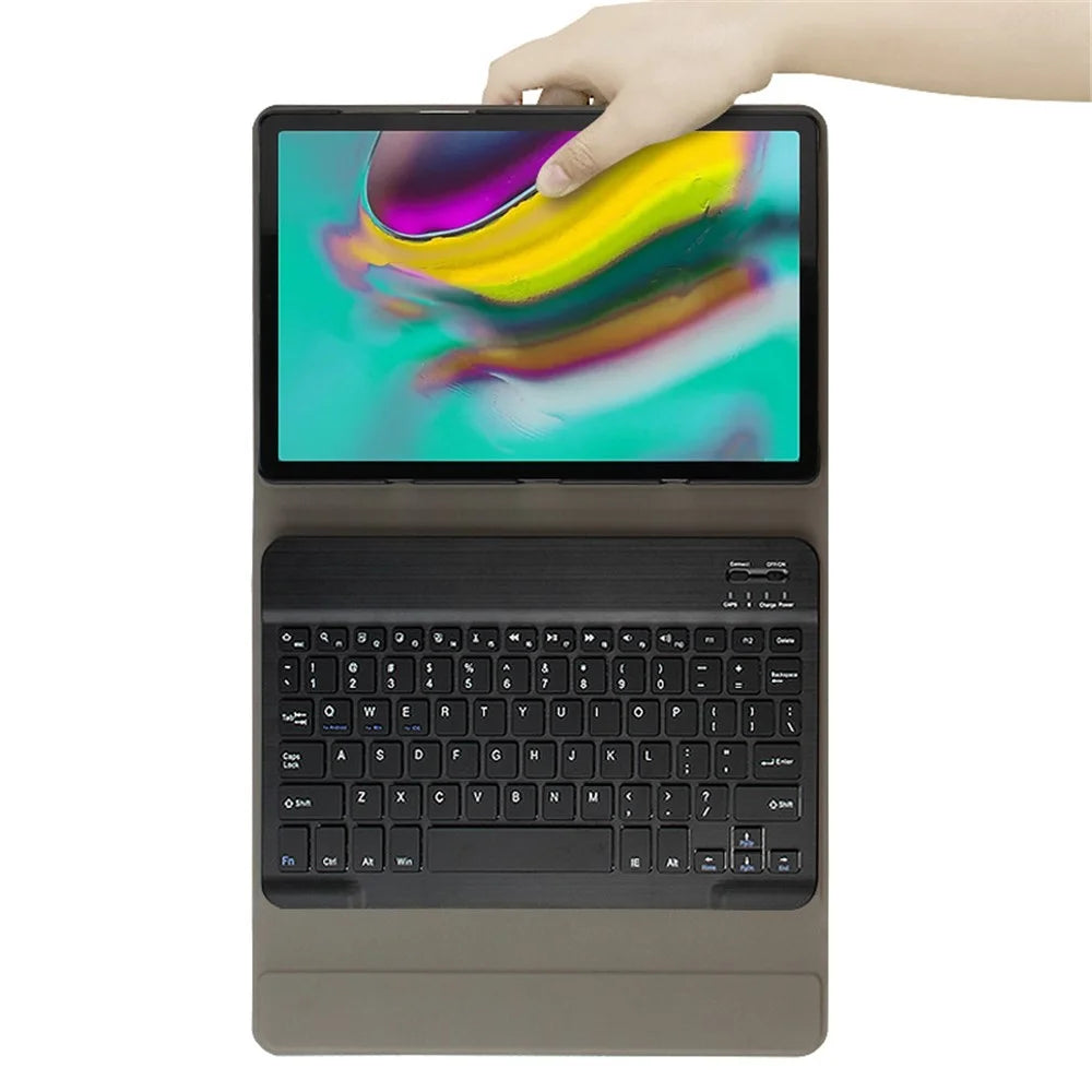 For Samsung Galaxy Tab S6 Leather Stand Tablet Case with Detachable Magnetic Wireless Keyboard (Without Touchpad) - 3