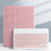 For iPad 10.2 (2021) / (2020) / (2019) Wireless Bluetooth-compatible Keyboard + Candy Color Leather Case - Pink - 1