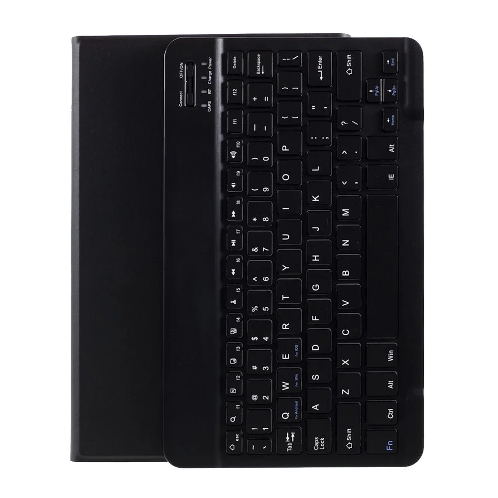 Bluetooth-compatible Keyboard Leather Stand Cover Case for Lenovo Tab M10 HD Gen 2 X306F - Black - 1