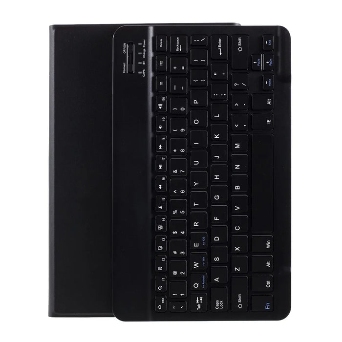 Bluetooth-compatible Keyboard Leather Stand Cover Case for Lenovo Tab M10 HD Gen 2 X306F - Black - 1