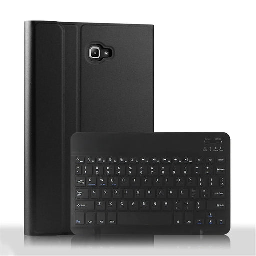 Wireless Bluetooth-compatible Keyboard + Leather Shell For Samsung Galaxy Tab A 10.1 (2016) - Black - 1