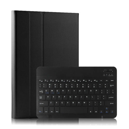For iPad 10.2 (2021) / (2020) / (2019) Leather Stand Tablet Case with Detachable Magnetic Wireless Keyboard (Without Touchpad) - Black - 1