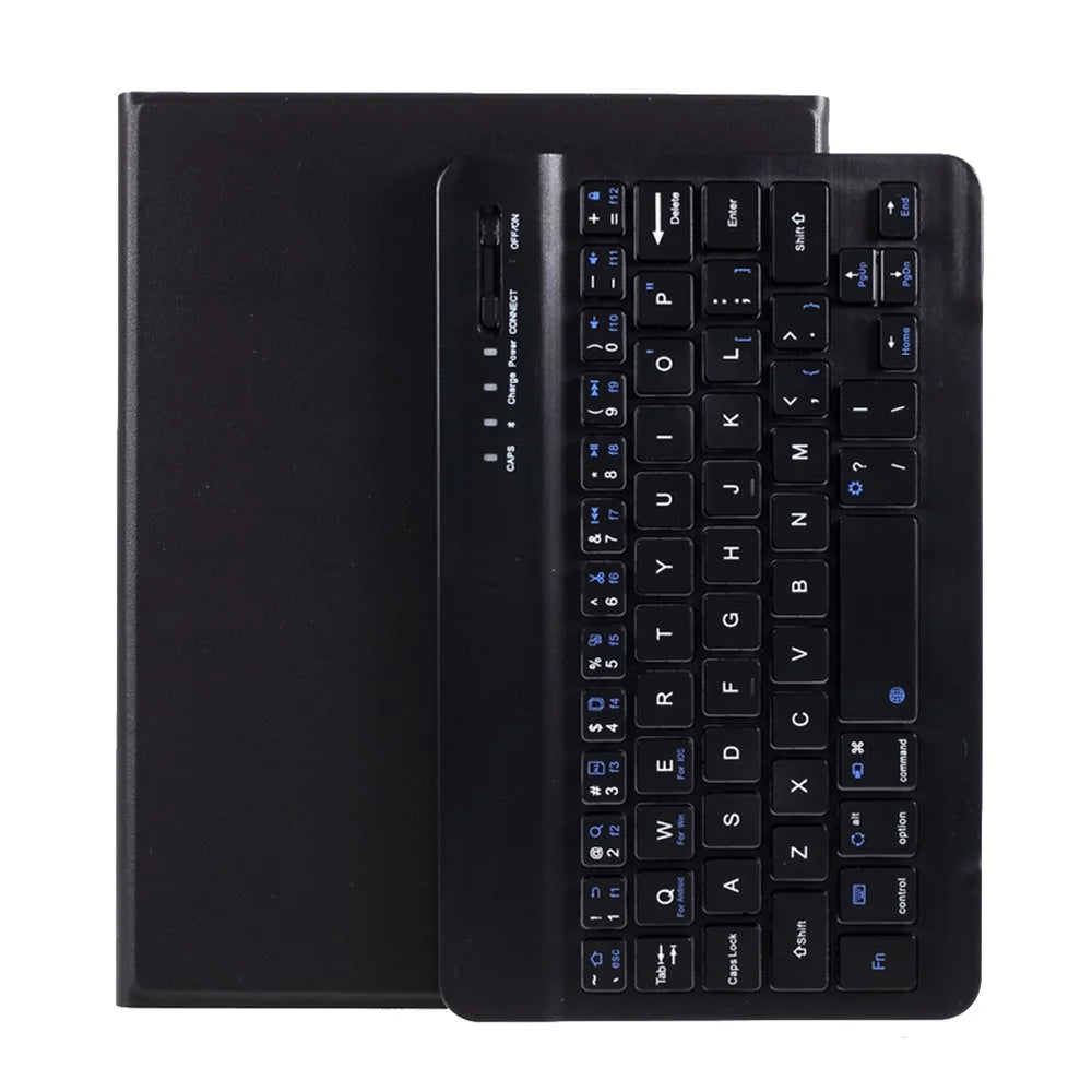 Textured Leather Case+Bluetooth Keyboard for iPad Mini 2 / iPad Mini / iPad Mini 4 / iPad Mini (2019) 7.9 inch - Black - 1