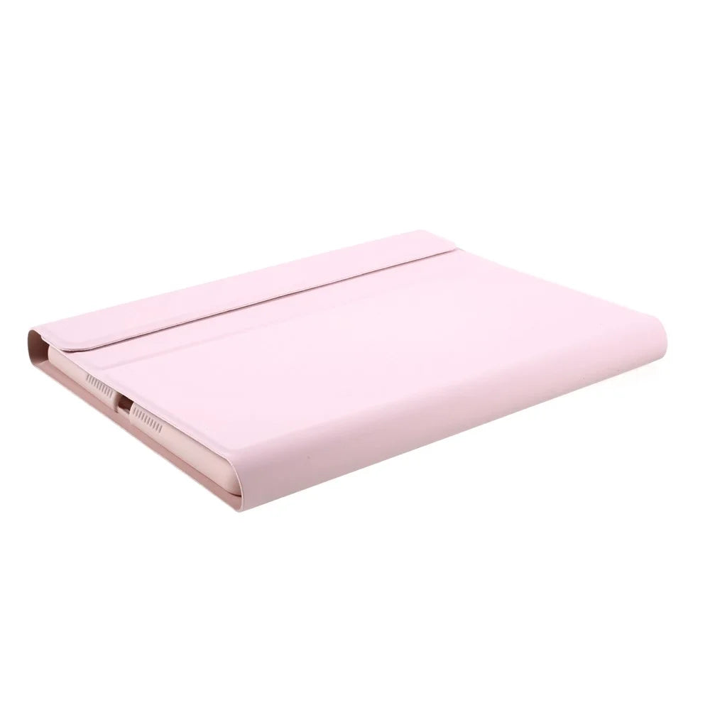 Skin Texture Leather Case+Bluetooth-compatible Keyboard with Backlit for iPad Mini 2/iPad Mini/iPad Mini 4/iPad Mini (2019) 7.9 inch - Pink - 7