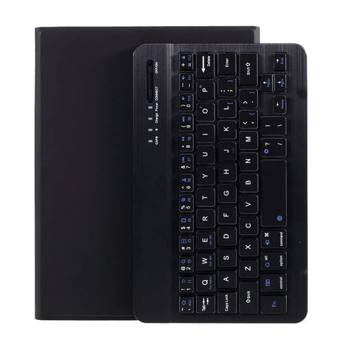 Smart Bluetooth-compatible Keyboard Leather Stand Case for iPad Mini 2 / iPad mini / iPad mini 4 / iPad mini (2019) 7.9 inch - Black - 1