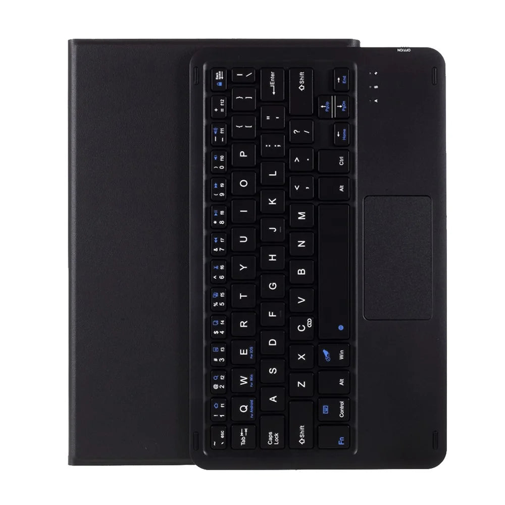 A500-A Leather Protective Case + Touch Keyboard Set for Samsung Galaxy Tab A7 10.4 (2020) T500 / T505 - Black - 1