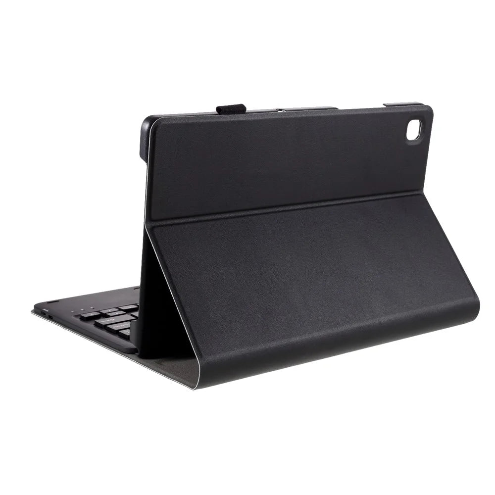 A500-A Leather Protective Case + Touch Keyboard Set for Samsung Galaxy Tab A7 10.4 (2020) T500 / T505 - Black - 7